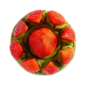OnyCheese Strawberry Matcha dilihat dari atas