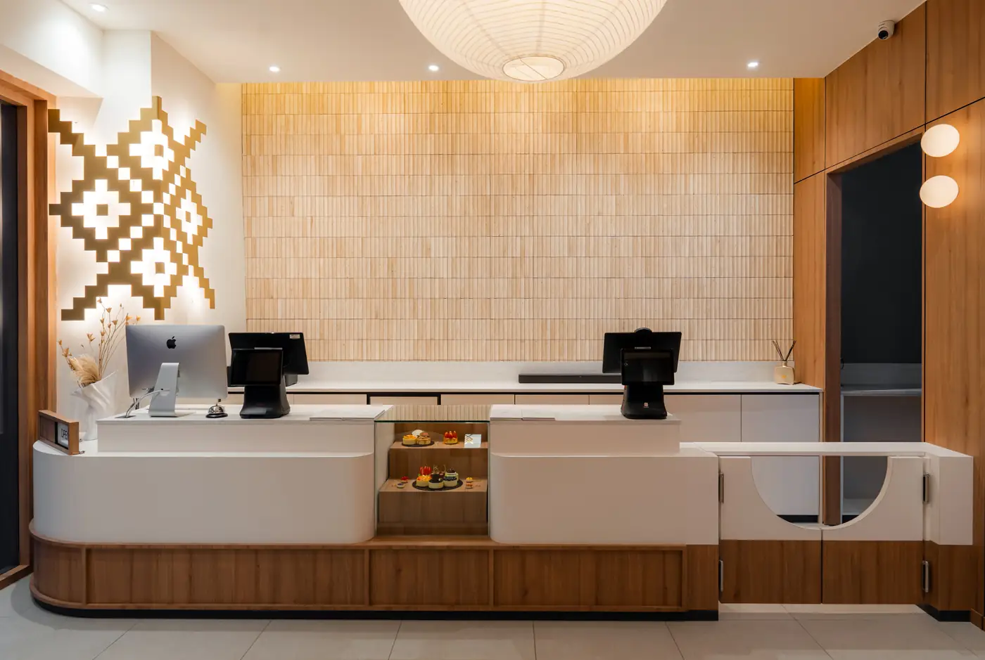 The counter, with our Kadazan-inspired motif