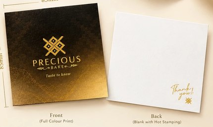 Precious Bake 贺卡正面与背面